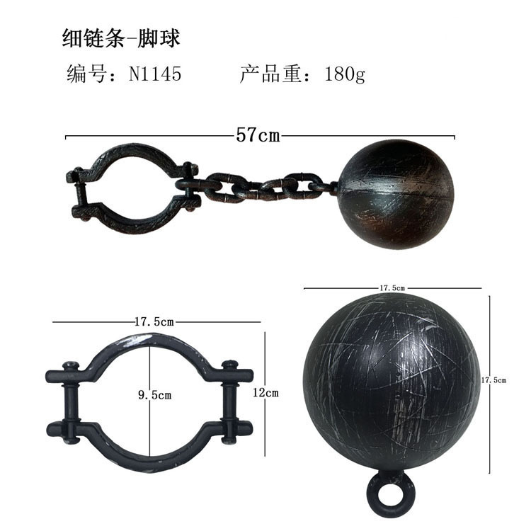 Transfronterizos Halloween cosplay props prisión plástico esposas esposas cabina secreta escape esposas decoración de casa embrujada