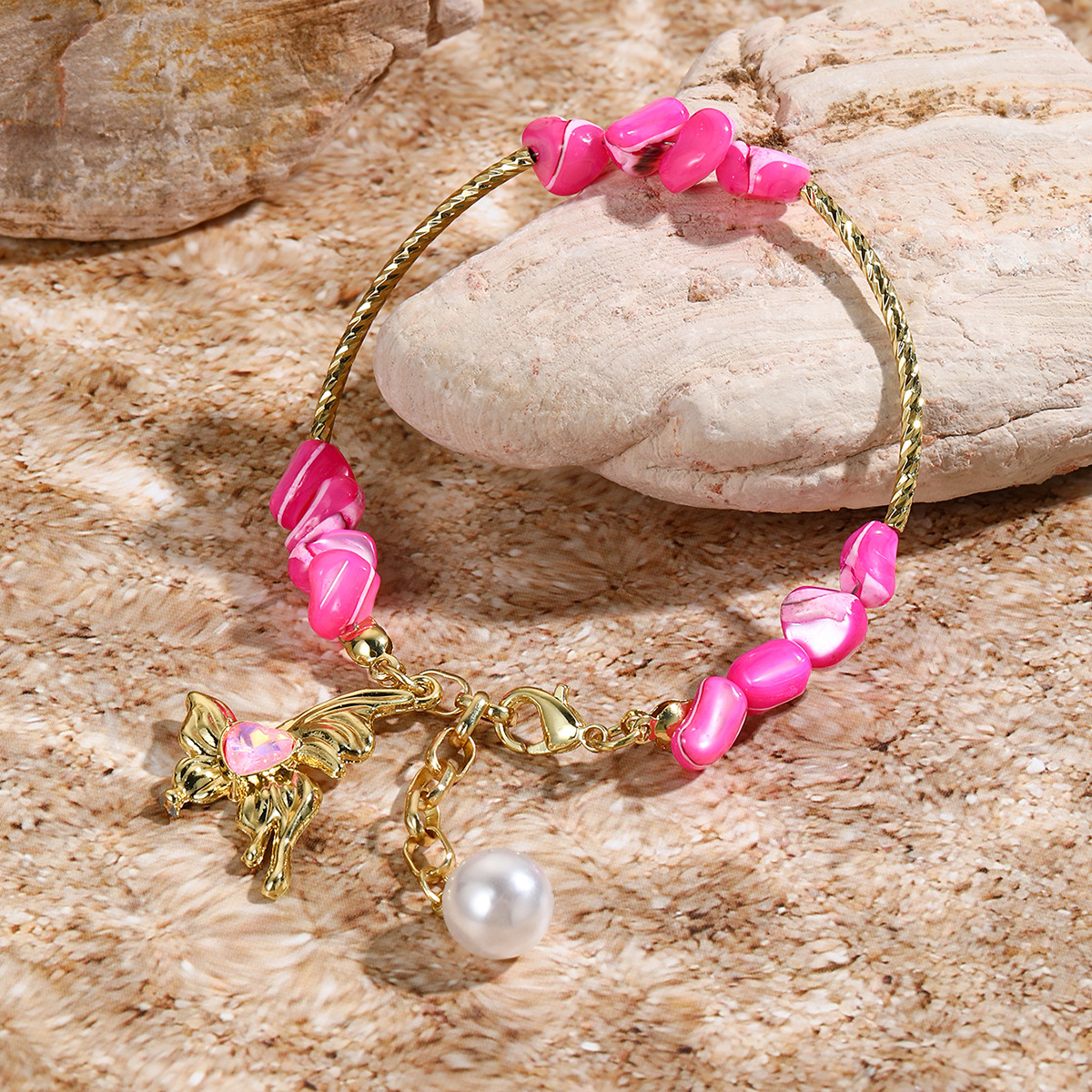 Shell Beaded Bracelet Colourful Seaside Summer Jewellery_voghion.com