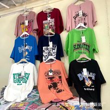 2025夏季新款韩版女装短袖t恤宽松上衣一件代发9.9元圆领女T批发