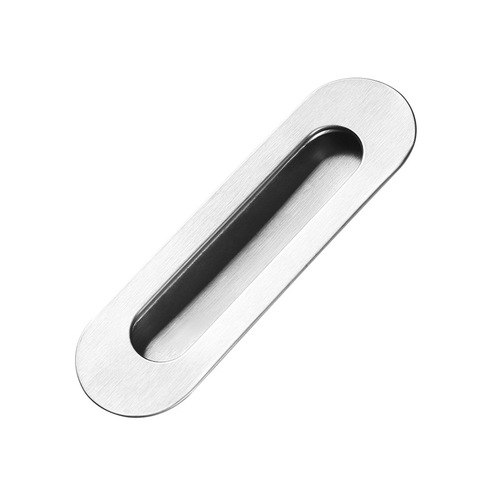Stainless steel built-in hidden drawer cabinet door sliding handle invisible moving door round handle surface-mounted kitchen cabinet