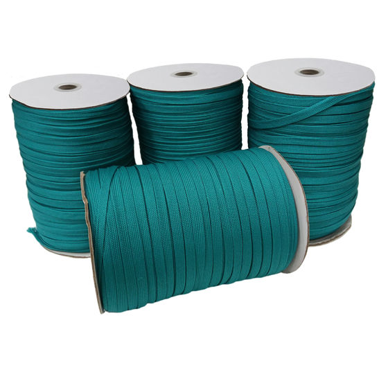 Clothing sweater waist hollow rope manufacturer in stock hat rope 10mm polyester flat rope colorful shoelace braided rope
