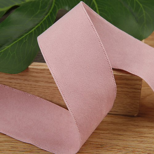 Suede edge velvet fabric ribbon bow hair accessories material clothing shoes flowers straw hat accessories flocking ribbon