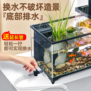 2025 Sun Room Turtle Tank with Terrace, Special Fish Tank for Turtle Tank, House, Living Room, Small Household