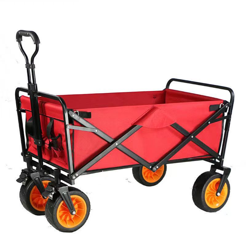 戸外キャンプ車は折り畳み可能なレバーキャンプ車の携帯家庭用ショッピングカートの8インチの荷物を並べてカートを置くことができる|undefined
