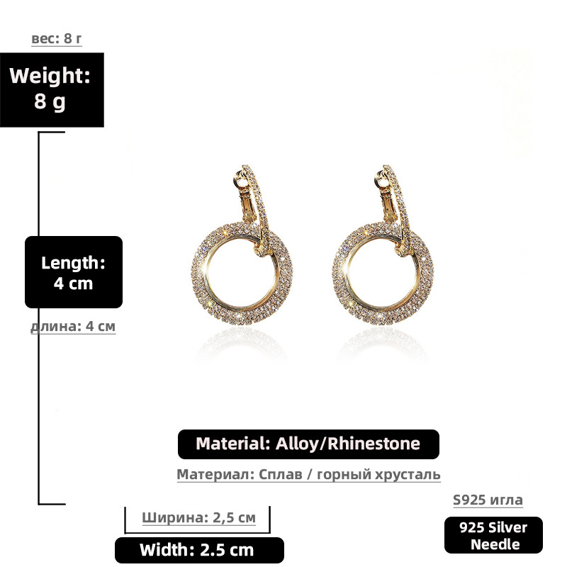 8g Weight Artificial Gemstones Inlay Material Earrings Classification Housewarming, Anniversary, Business, Wedding, Travel, Birthday, Festival Occasion Alloy Material Geometric Pattern Women'S Gender Diamond Design Fashion Style Silver Color Fashion Geometric Diamond Alloy Artificial Gemstones Earrings 1