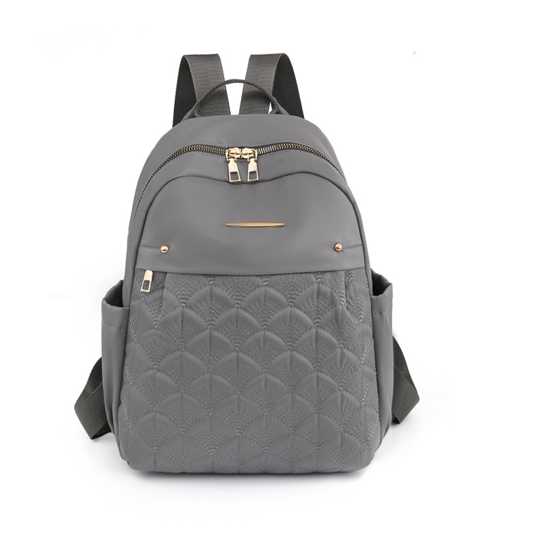 Transfronterizo al por mayor 2023 nueva mochila de nailon casual para mujer, mochila de viaje de gran capacidad literaria simple, mochila escolar