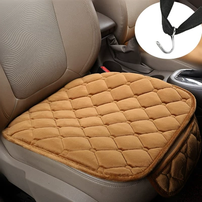Seat cushion, seat cover — set manufacturers wholesale generation - diamond-plush-khaki-single-piece-with-pocket-and-hook
