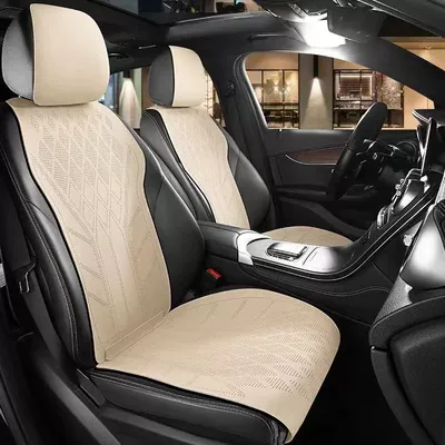 Seat cushion, seat cover: ventilated light car special - color-warm-rice-model-two-seats-for-driver-and-passenger-seats-comfortable-version