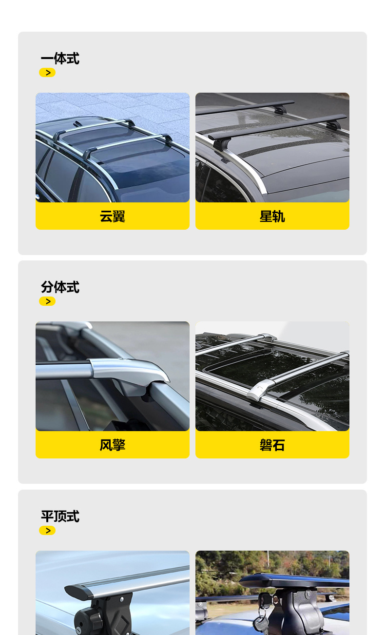 Car Roof Rack Crossbars Universal for Sedans and Suvs, No Drilling Required