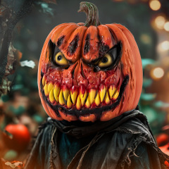 クロスボーダーのハロウィンのカボチャの鬼顔の装飾品のカボチャの頭のカバーの装飾品のコスプレの装飾品の卸売り