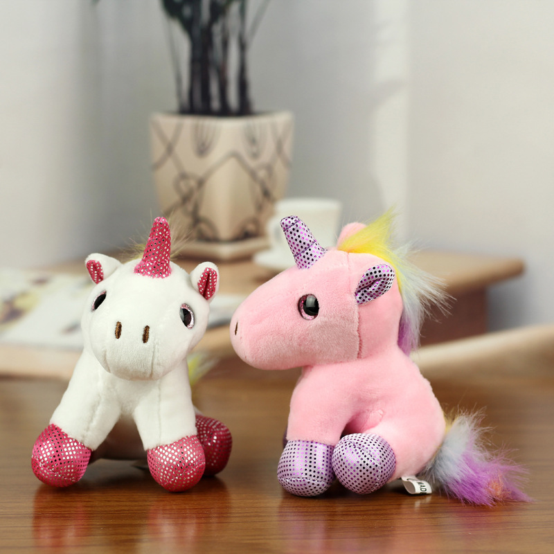 Unicornio pony peluche colgante caramelo color arco iris ropa unicornio mochila juguetes peluche colgante llavero