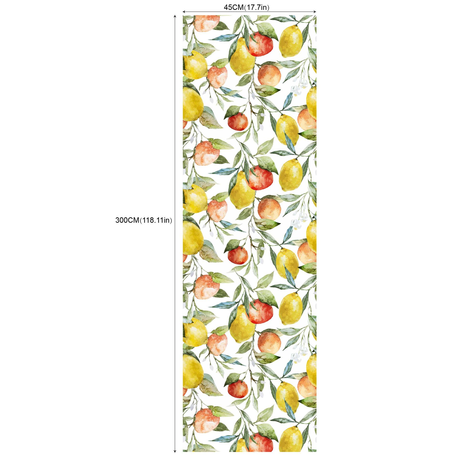 Fresca verde planta flor hoja limón autoadhesivo papel pintado dormitorio Hotel decoración papel pintado RW181-200