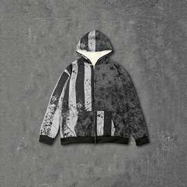 亚马逊新款热卖美式旗帜连帽衫卫衣男款连帽衫运动衫情侣连帽拉链