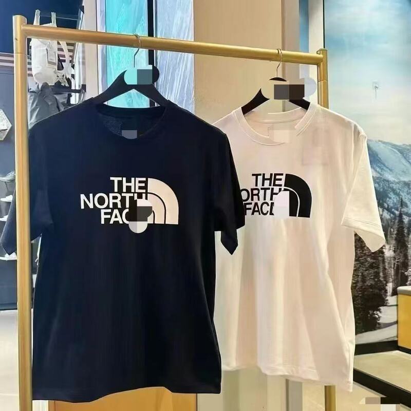 新しい北家貿易ビッグロゴレターカップル半袖夏通気性カジュアルプリントラウンドネックスポーツTシャツ|undefined
