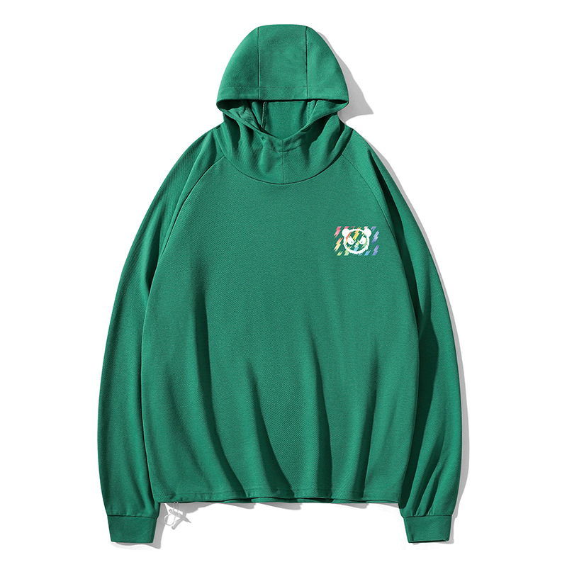 Men's Clothing sports sweatshirt hooded jacket spring and autumn loose versatile pullover top trendy casual high collar jacket_voghion.com