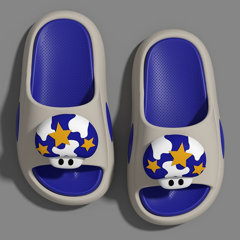 2025 Новые милые детские сандалии с кроликом для мальчиков и девочек, летняя мода, домашние нескользящие мягкие тапочки для улицы