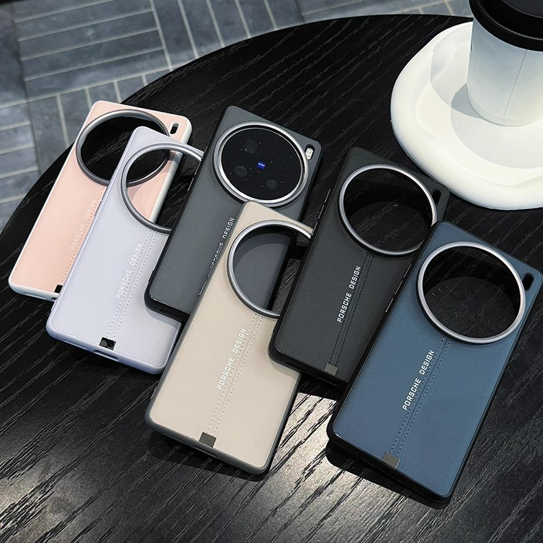 适用VivoX100Ultra磁吸手机壳金属镜头圈X200 防摔保护套商务皮质