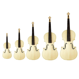 High-Density Maple White Blank Handmade Violin 4/4-1/8 Full Size DIY Headstock Instrument Production Hot Model