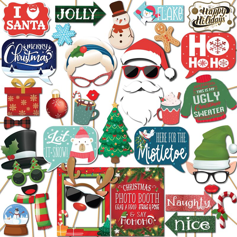 Cross-border best-selling Christmas-themed party decoration photo props Christmas party costume set