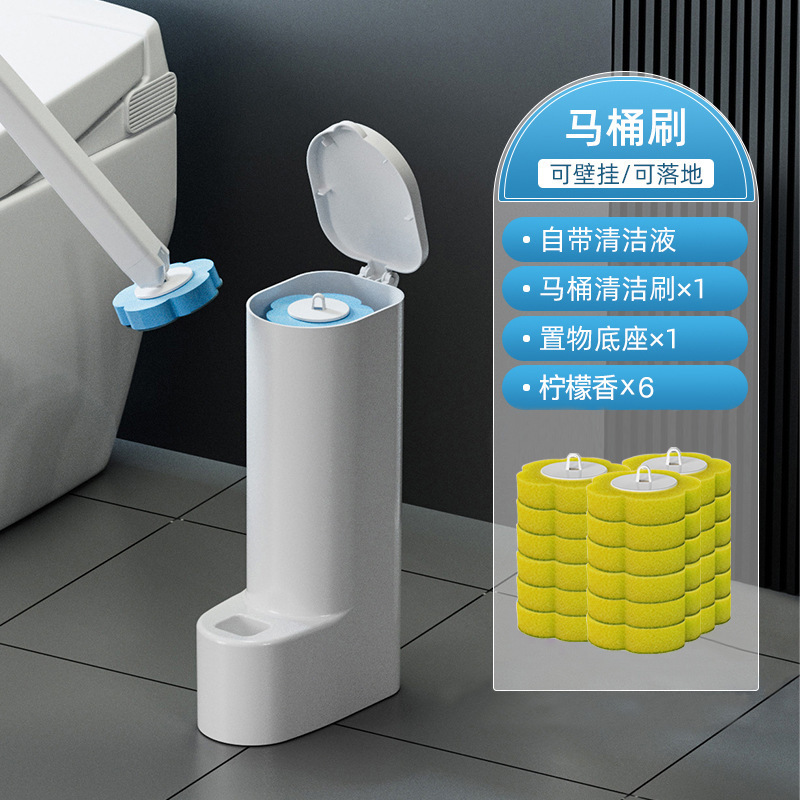 家庭用使い捨てトイレトイレの汚れ除去洗浄多機能交換ヘッド投げ式トイレブラシ|undefined