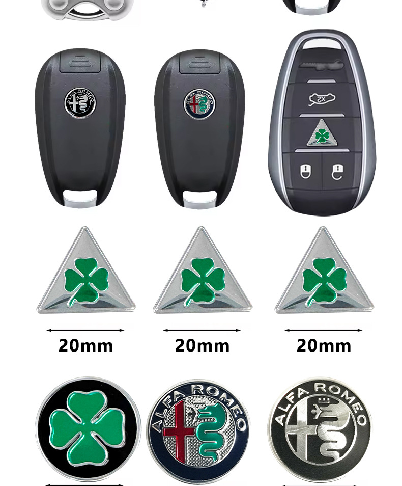 Suitable for Alfa Romeo Key Car Logo Alfa Romeo Decorative Car Sticker 11Mm14Mm18Mm