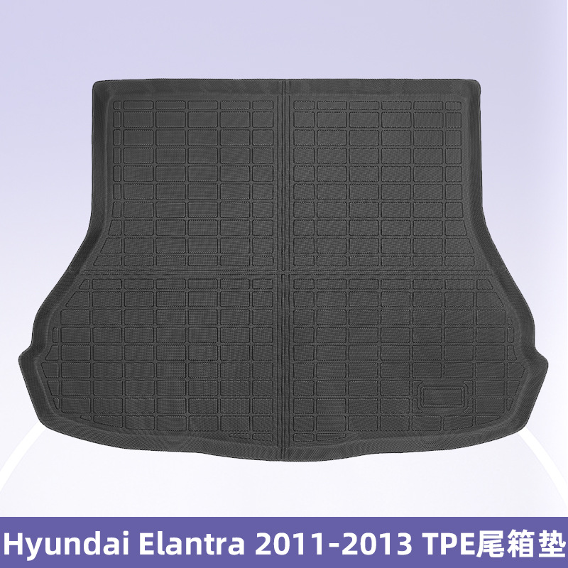 Aplicable a Hyundai Elantra 2011 - 2013 TPE Foot Pads 3D All Weather Material Backpack Pads