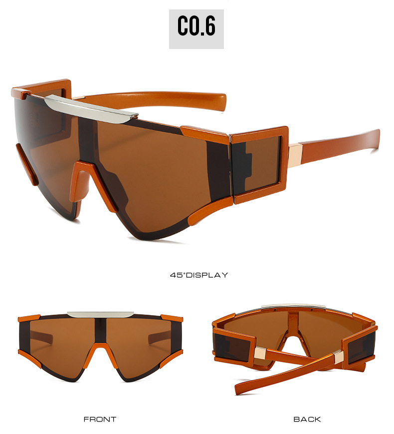 Modern Style Geometric Pc Special-shaped Mirror Full Frame Sports Sunglasses display picture 5