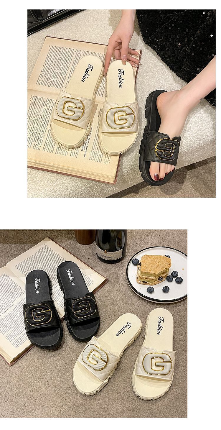 Moderne damesandaler til sommer afslappede flade hjemmesko_voghion.com