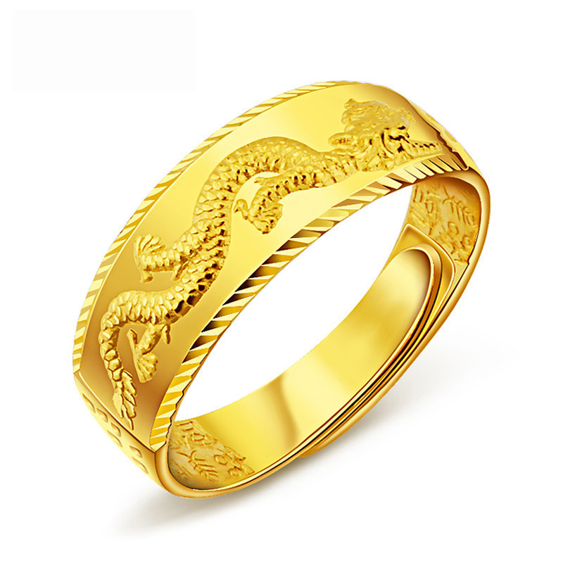 golden one size men's fashionable ring