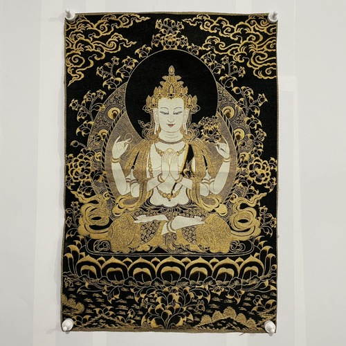 Wholesale antique imitation Chinese painting workshops Tibetan thangka Buddha Nepalese paintings brocade embroidery silk embroidery Tangka