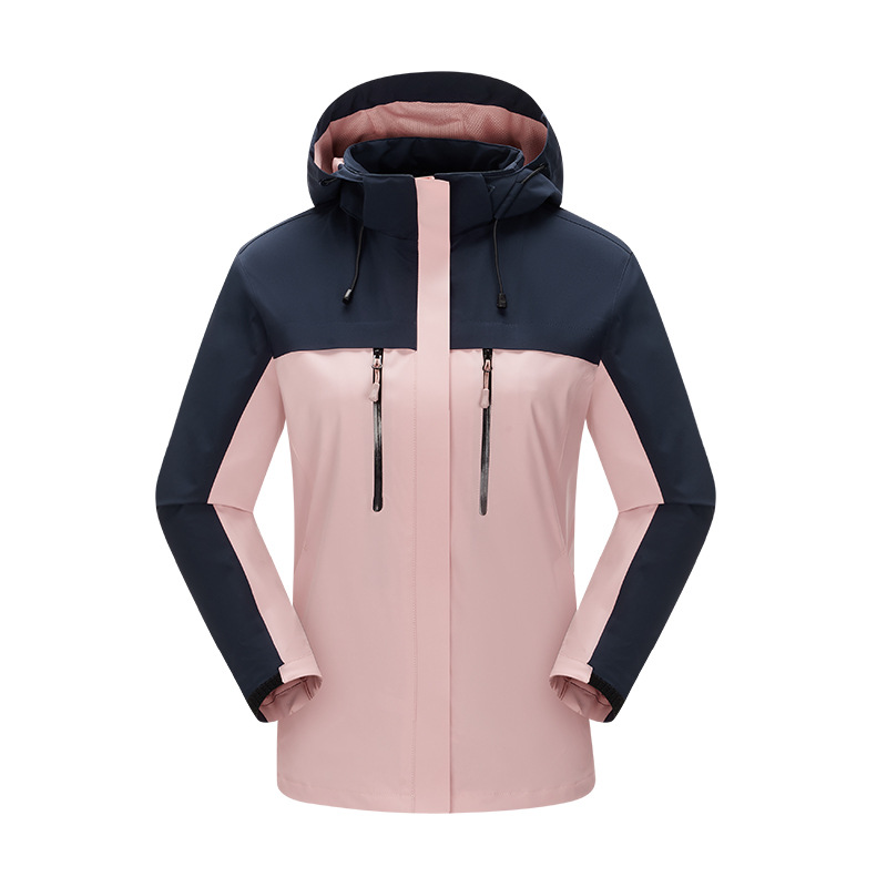 Primavera y otoño al aire libre una sola capa de vestir hombres y mujeres nuevo abrigo con capuz a prueba de viento impermeable ropa de montaña casual al por mayor