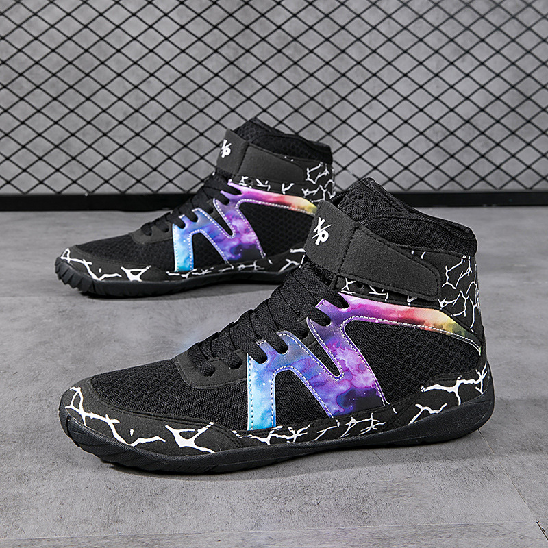 Boxing Shoes, Sanda Fighting Training Shoes, Professional Wrestling Shoes, Indoor Squat Shoes, Fighting Shoes, Men's and Women's High-Top Boxing Shoes