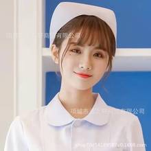 医生护士帽手术室诊所工作帽白色粉色蓝色加厚不挑脸型工作帽