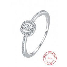P 31408 Zircon inlaid simple engagement ring ��Ƕ�ʯ��Լ��