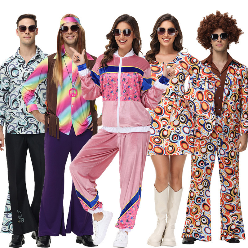 Hip Hop Retro 7080 s Disco Sportswear Hip Hop Clothing Retro Style Carnival Theme Party Costume