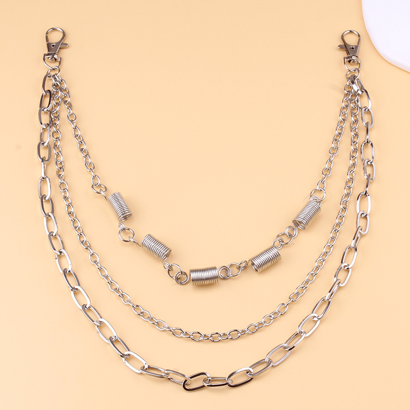 Men's Hip-hop Multi-layer Metal Pants Chain Street Style Accessory_voghion.com