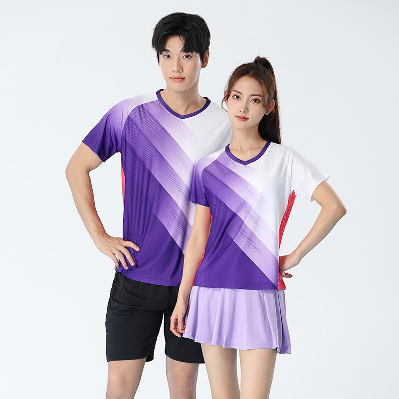 New Badminton Table Tennis Tennis Volleyball Suit Tops for Men and Women Adult Summer Students Breathable Quick-Drying Clothes
