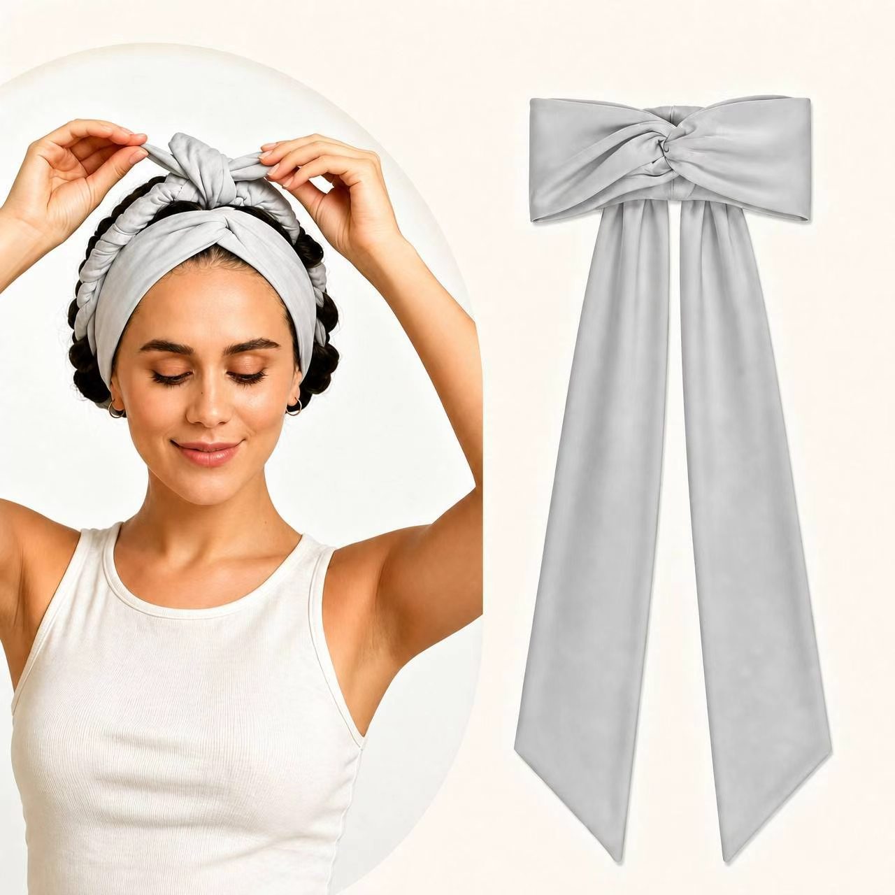 Cross-border new heatless curling hairband, gentle on hair, perfect for lazy people, sleep curling tool, skin-friendly, high-elasticity yoga hairband for women