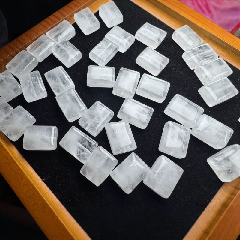 Natural White Crystal White Phantom Rectangular Pendant DIY Crystal Accessories