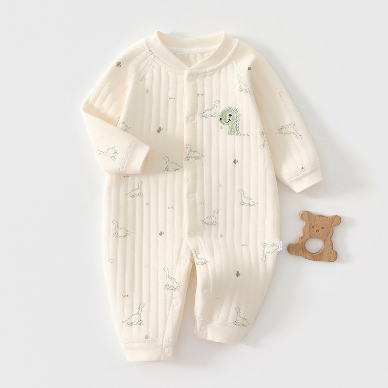 婴幼儿衣服春秋冬款三层保暖夹棉外出家居服宝宝内搭爬服安阳童装|undefined