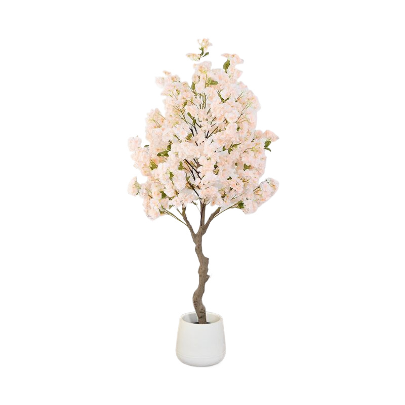 Simulación de árboles de cerezo en maceta decoración interior de ventanas de hotel paisajismo decoración de suelo diseño de boda árboles falsos flores simuladas
