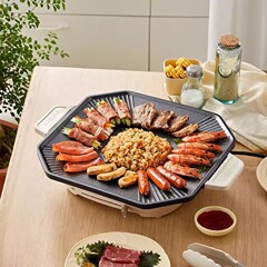 熊のDKL-E12Y2の焼き肉鍋の電気焼き皿の電気焼き炉は家庭用電気焼き炉の多機能の大出力を焼きます。