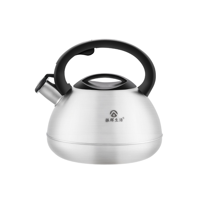 Hervidor de agua Zhenhui Life de acero inoxidable 304 para uso doméstico, apto para cocinas de gas e inducción, hervidor con silbato, venta directa del fabricante, al por mayor.
