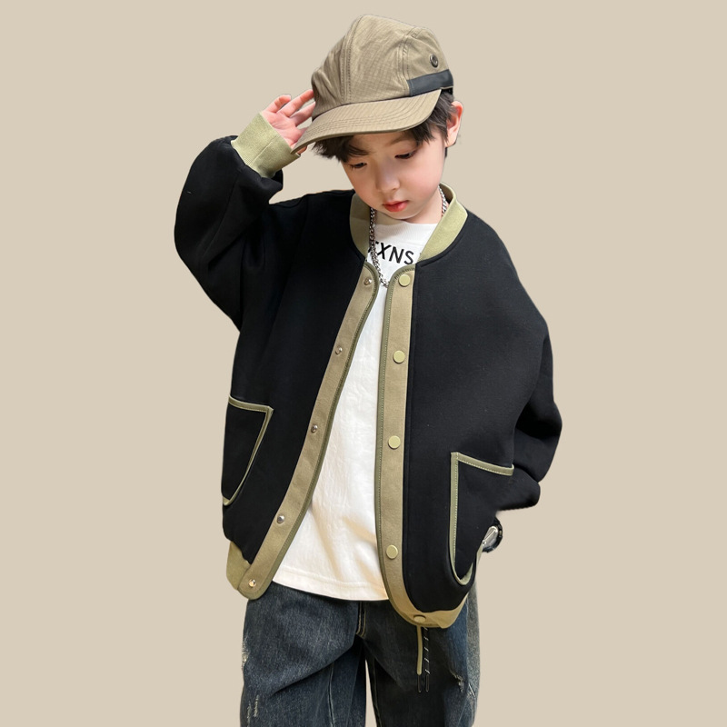 Boys' clothing Korean style jacket 2024 new item, Zhongda children's spring baseball uniform, cool and handsome,_voghion.com