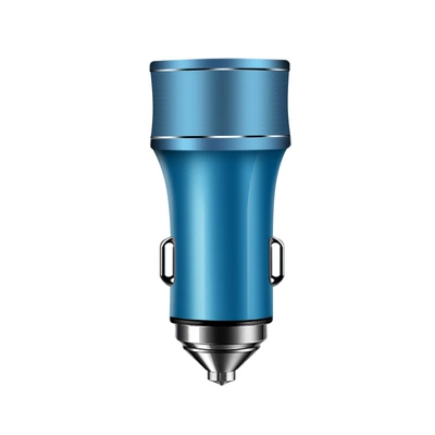 Mobil şarj cihazları Metal Qc3.0 Dual USB Mobile - pd01-blue-bare-metal