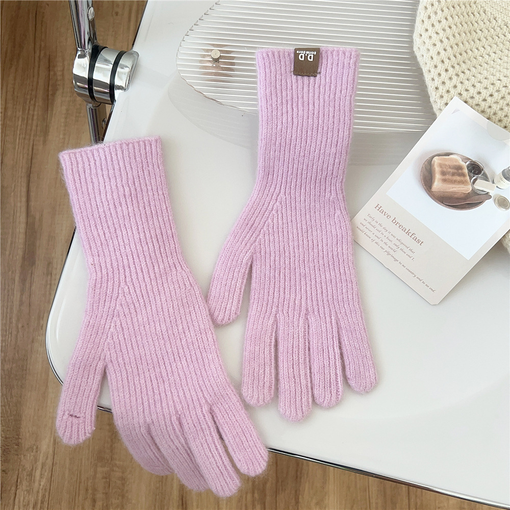 Women's Preppy Style Simple Style Solid Color Gloves 1 Set display picture 5