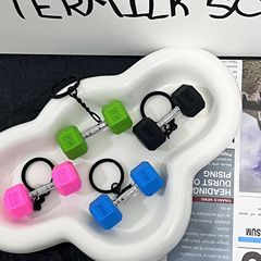 合金グリップpvcダンベルシリーズiu系バッグアクセサリー高颜値キーホルダーアクセサリーペンダント