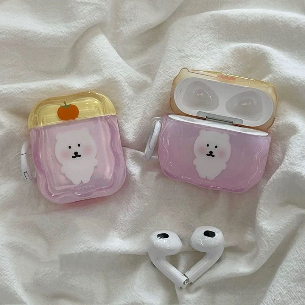 Caqui Bear es adecuado para AirPodsPro2 3 generación cubierta Apple AirPods4 generación cubierta de auriculares Bluetooth