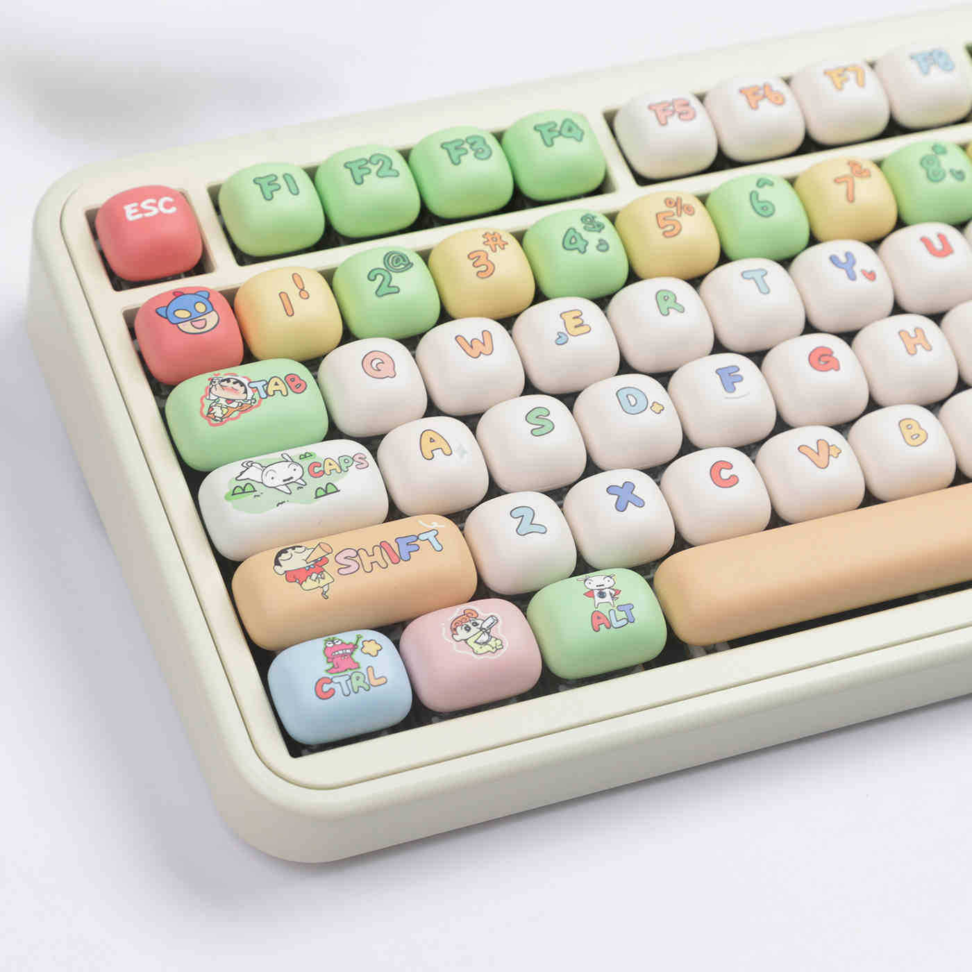 MOG steamed bread key cap crayon small new large full set PBT sublimation key cap separate space 7u supplement