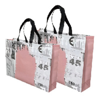 Bolso grueso de tela no tejida Bolso de compras de ropa no tejida para hombre Bolso de mano de regalo con impresión en color de película